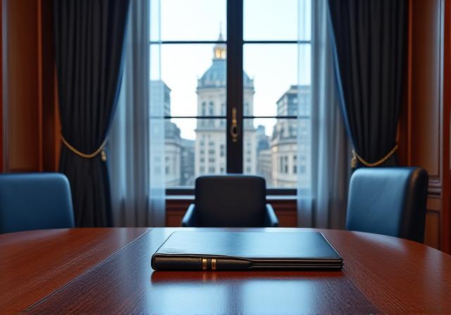 Sophisticated legal drafting workspace in London